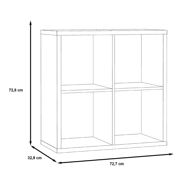 Mauro Medium Wide 2x2 Bookcase in Artisan Oak