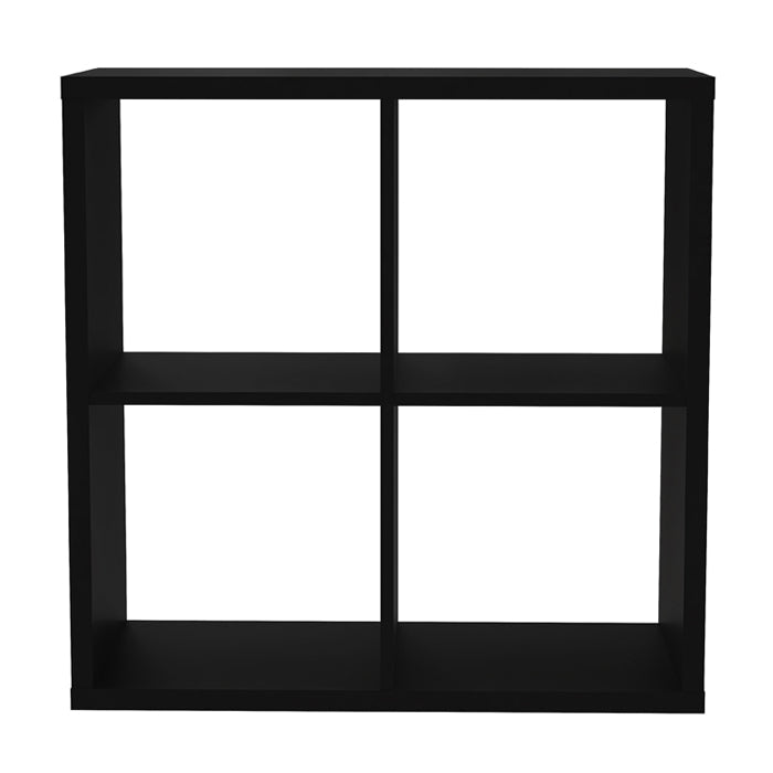 Mauro Medium Wide 2x2 Bookcase in Matt Black