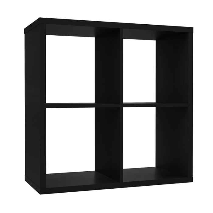 Mauro Medium Wide 2x2 Bookcase in Matt Black