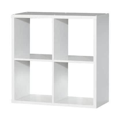 Mauro Medium Wide 2x2 Bookcase in Matt White