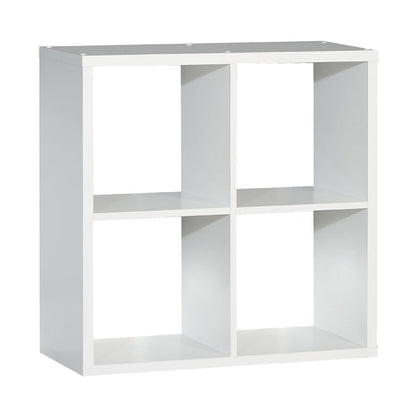 Mauro Medium Wide 2x2 Bookcase in Matt White