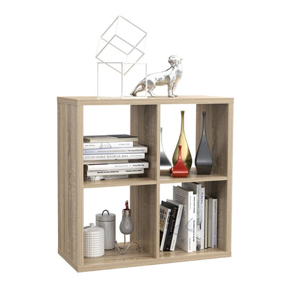 Mauro Medium Wide 2x2 Bookcase in Sonoma Oak