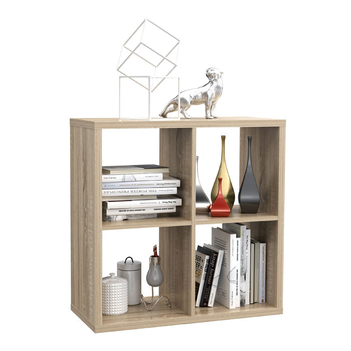 Mauro Medium Wide 2x2 Bookcase in Sonoma Oak