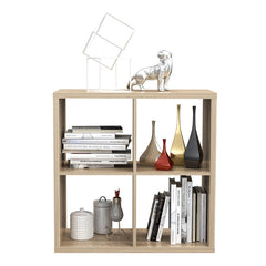 Mauro Medium Wide 2x2 Bookcase in Sonoma Oak - Furniture One Shop