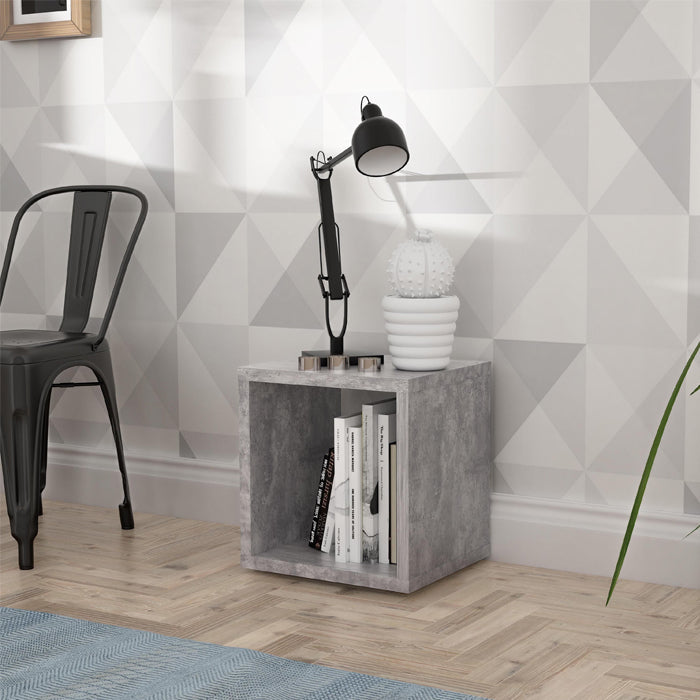 Mauro Small Bookcase in Concrete Grey