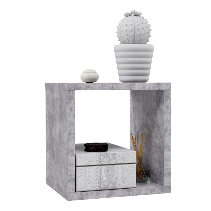 Mauro Small Bookcase in Concrete Grey