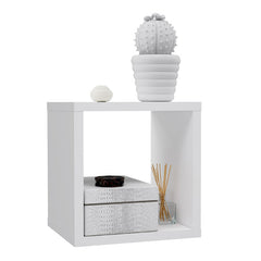 Mauro Small Bookcase in Matt White - Furniture One Shop