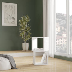 Mauro Small Bookcase in White High Gloss - Furniture One Shop