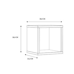 Mauro Small Bookcase in White High Gloss - Furniture One Shop