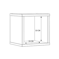 Mauro Small Bookcase in White High Gloss - Furniture One Shop