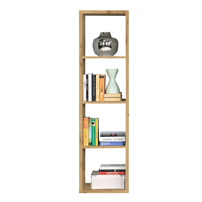 Mauro Tall Narrow Bookcase in Artisan Oak