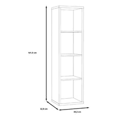 Mauro Tall Narrow Bookcase in Artisan Oak - Furniture One Shop