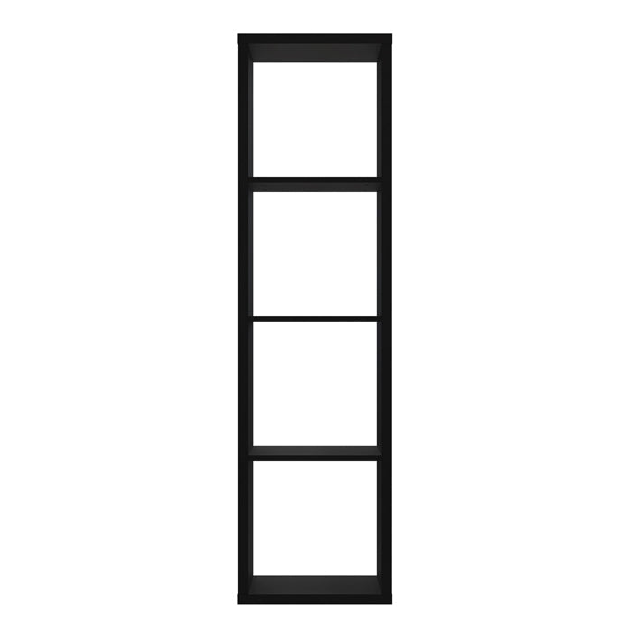 Mauro Tall Narrow Bookcase in Matt Black