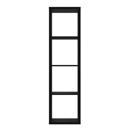 Mauro Tall Narrow Bookcase in Matt Black