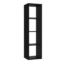 Mauro Tall Narrow Bookcase in Matt Black - Furniture One Shop