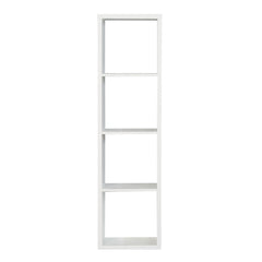 Mauro Tall Narrow Bookcase in Matt White - Furniture One Shop