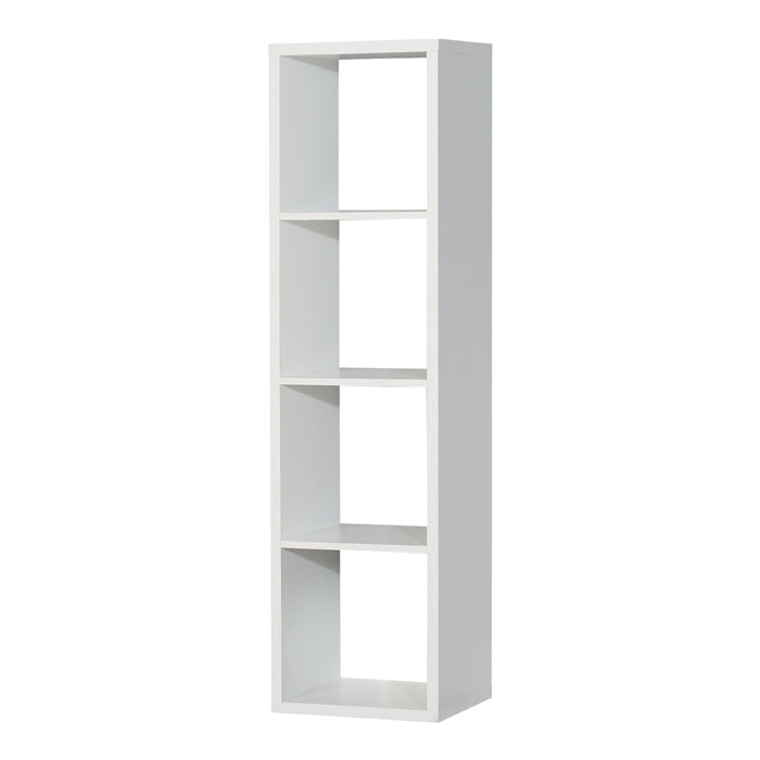 Mauro Tall Narrow Bookcase in Matt White