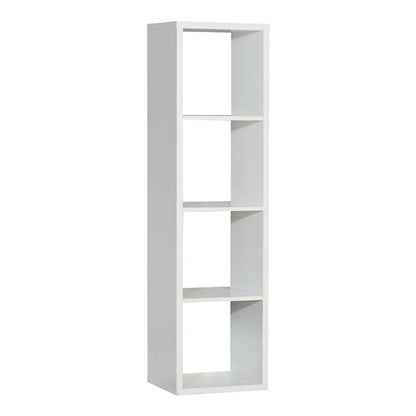 Mauro Tall Narrow Bookcase in Matt White