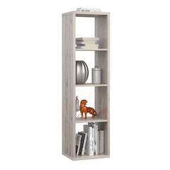 Mauro Tall Narrow Bookcase in Sand Oak - Furniture One Shop