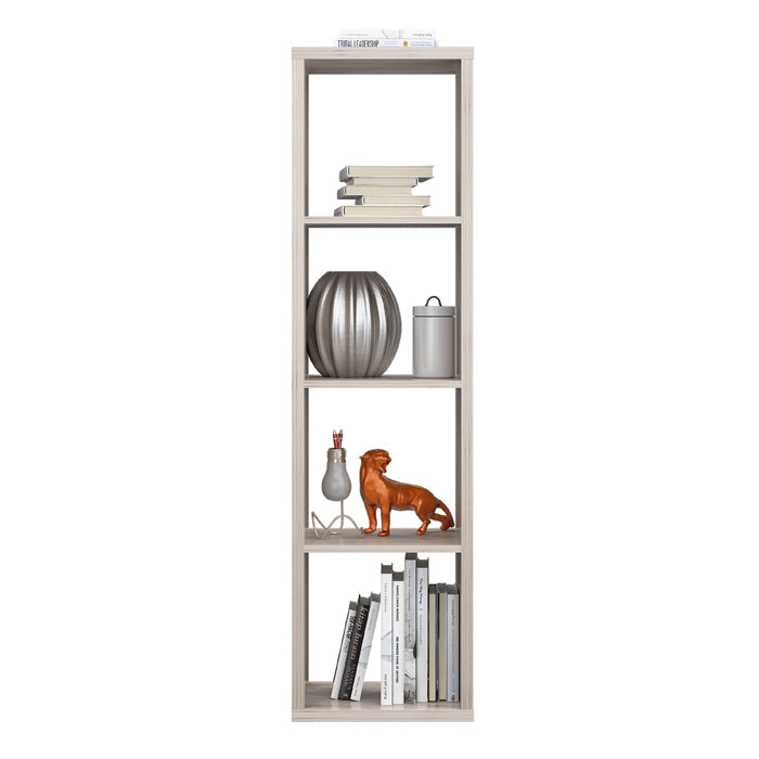 Mauro Tall Narrow Bookcase in Sand Oak