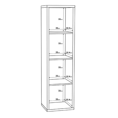 Mauro Tall Narrow Bookcase in Sand Oak