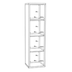 Mauro Tall Narrow Bookcase in Sand Oak - Furniture One Shop