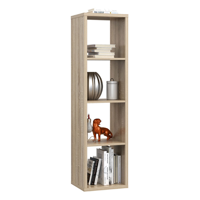 Mauro Tall Narrow Bookcase in Sonoma Oak