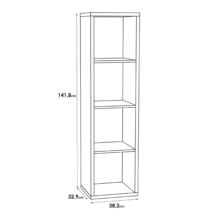 Mauro Tall Narrow Bookcase in Sonoma Oak