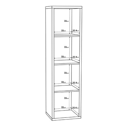 Mauro Tall Narrow Bookcase in Sonoma Oak