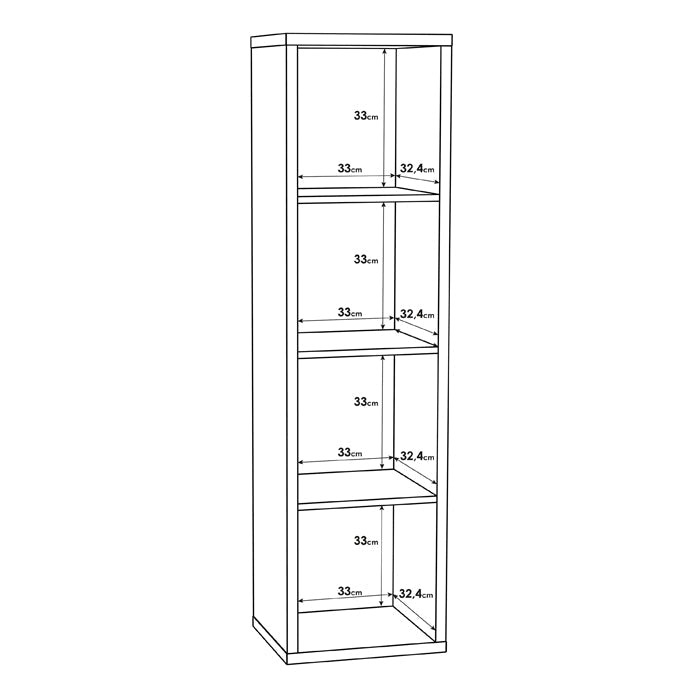 Mauro Tall Narrow Bookcase in Sonoma Oak