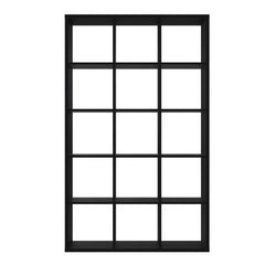 Mauro Tall Wide 3x5 Bookcase in Matt Black - Furniture One Shop