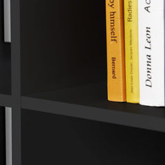 Mauro Tall Wide 3x5 Bookcase in Matt Black - Furniture One Shop
