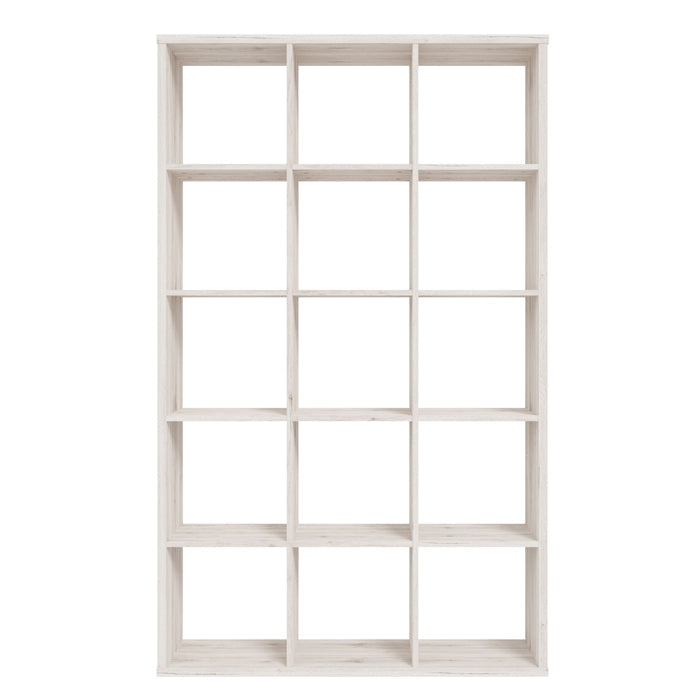 Mauro Tall Wide 3x5 Bookcase in Sand Oak