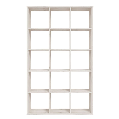 Mauro Tall Wide 3x5 Bookcase in Sand Oak