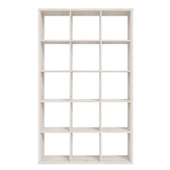 Mauro Tall Wide 3x5 Bookcase in Sand Oak - Furniture One Shop