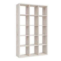 Mauro Tall Wide 3x5 Bookcase in Sand Oak - Furniture One Shop