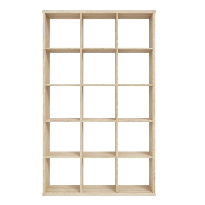 Mauro Tall Wide 3x5 Bookcase in Sonoma Oak