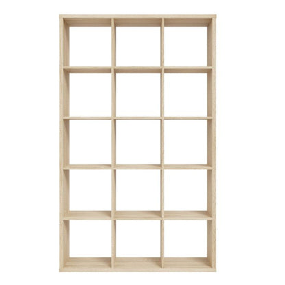 Mauro Tall Wide 3x5 Bookcase in Sonoma Oak