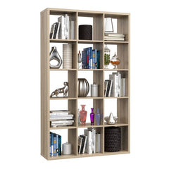 Mauro Tall Wide 3x5 Bookcase in Sonoma Oak - Furniture One Shop