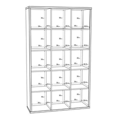 Mauro Tall Wide 3x5 Bookcase in Sonoma Oak - Furniture One Shop
