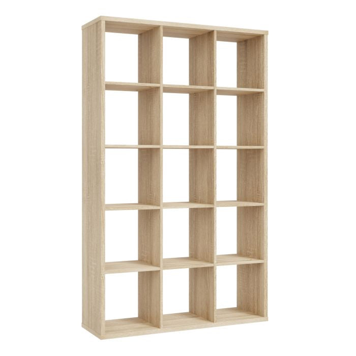 Mauro Tall Wide 3x5 Bookcase in Sonoma Oak