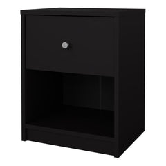 May Bedside 1 Drawer in Black - UK - Furniture One Shop