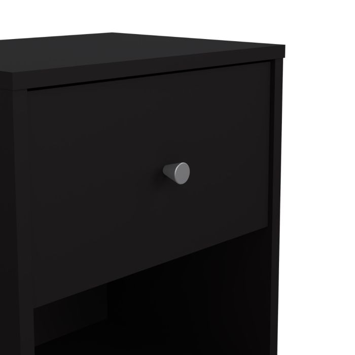 May Bedside 1 Drawer in Black - UK