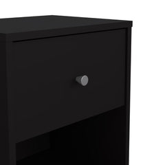 May Bedside 1 Drawer in Black - UK - Furniture One Shop