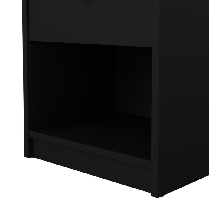 May Bedside 1 Drawer in Black - UK