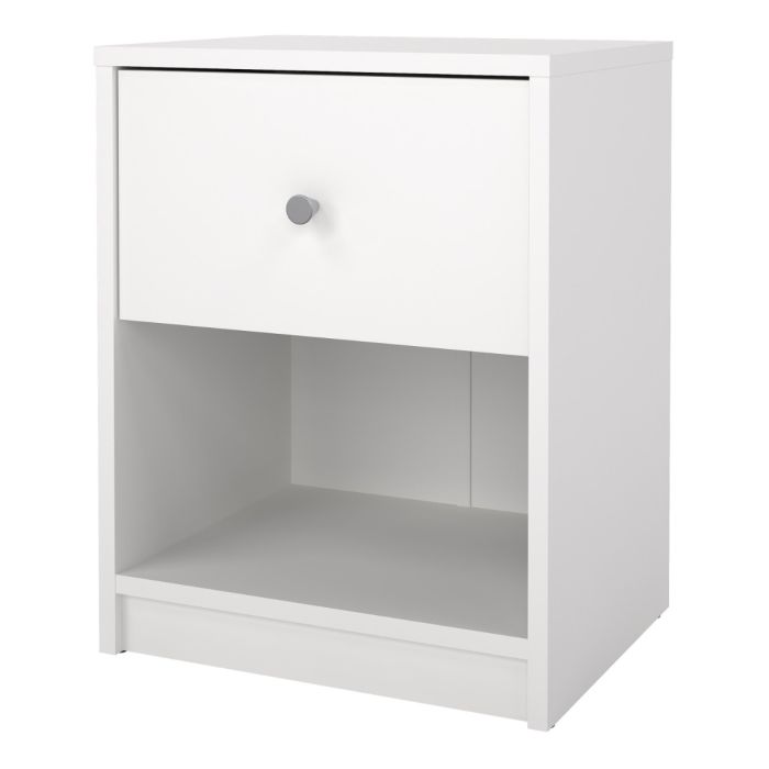 May Bedside 1 Drawer in White - UK