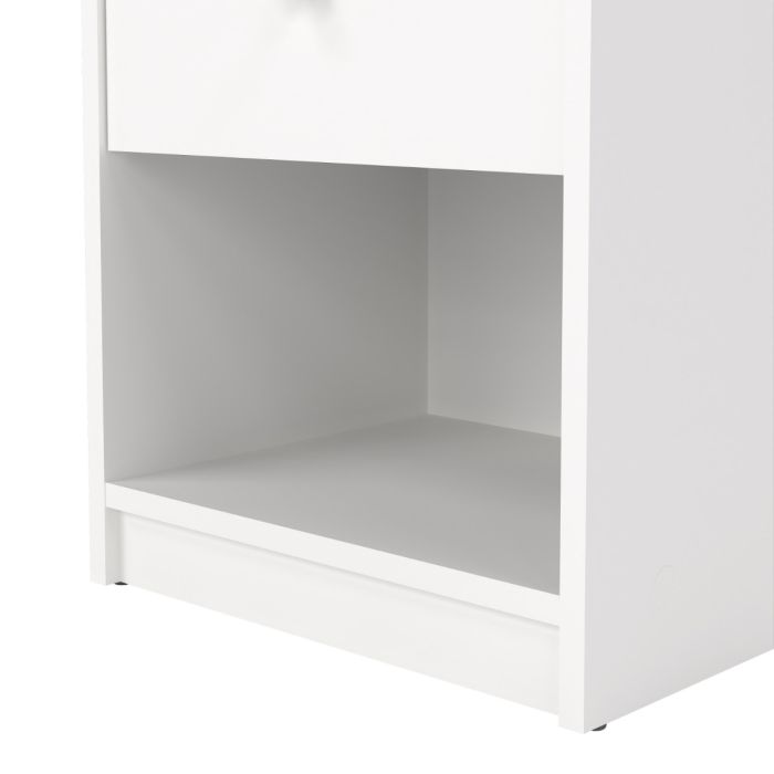 May Bedside 1 Drawer in White - UK