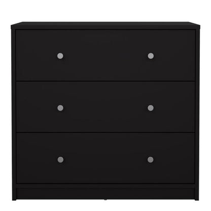 May Chest of 3 Drawers in Black - UK