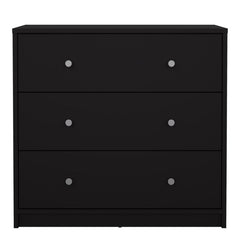 May Chest of 3 Drawers in Black - UK - Furniture One Shop