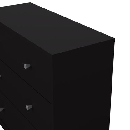 May Chest of 3 Drawers in Black - UK